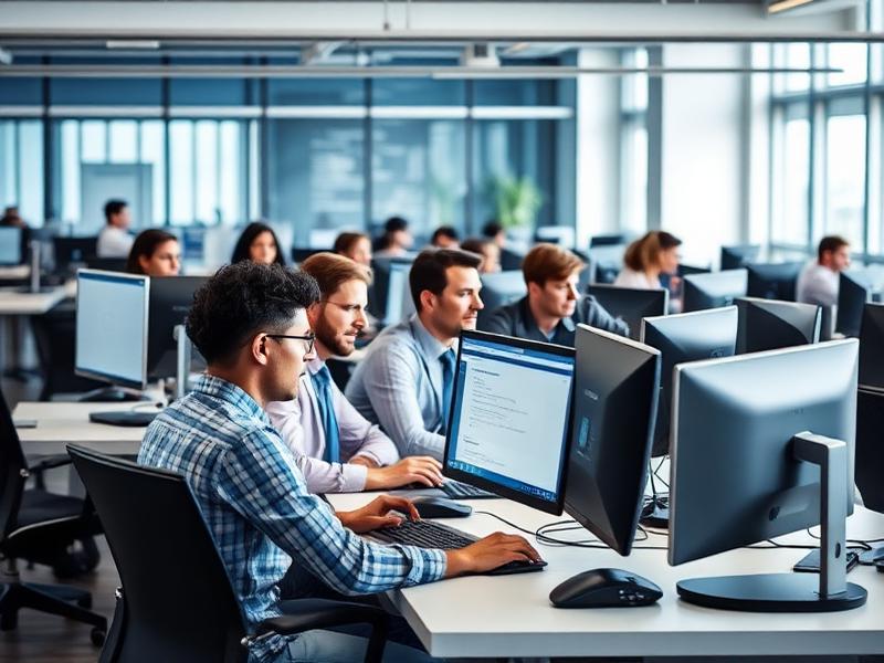 Professional Amalify IT development team working on websites and CRM systems